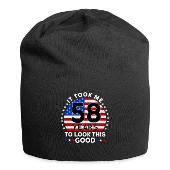 It Took Me 58 Years To Look This Good - Jersey-Beanie - Schwarz - Vorne