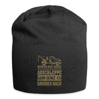 Abschleppdienst wenn ich nicht gerade abschleppe - Jersey-Beanie - Schwarz - Vorne