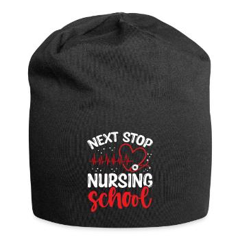 Funny Nursing Student Next Stop Nursing School - Jersey Beanie - black - Front