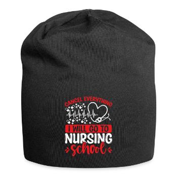 Nursing Student I will go to Nursing School - Jersey Beanie - black - Front