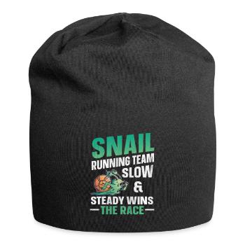 Snail Running Team Drôle Snail Runner - Bonnet en jersey - noir - Devant