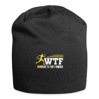 WTF - Où est le coureur de marathon amusant d’arrivée - Bonnet en jersey - noir - Devant