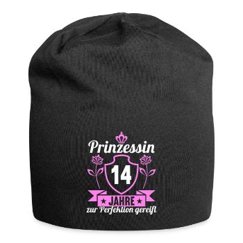 14. Geburtstag 14 Jahre Perfektion Prinzessin - Jersey-Beanie - Schwarz - Vorne