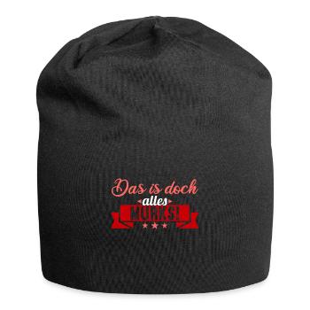 Sächsischer Dialekt Sachsen Sächsische Sprüche - Jersey-Beanie - Schwarz - Vorne