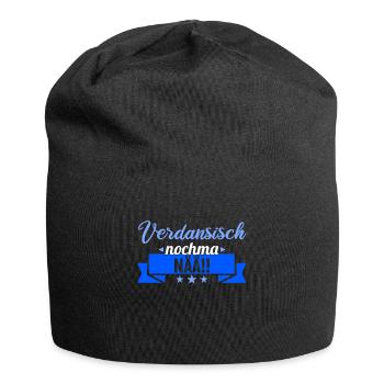 Sächsischer Dialekt Sachsen Sächsische Sprüche - Jersey-Beanie - Schwarz - Vorne
