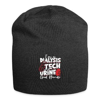 Ich bin Dialysetechniker und Urin gute Hände - Blood - Jersey-Beanie - Anthrazit - Vorne