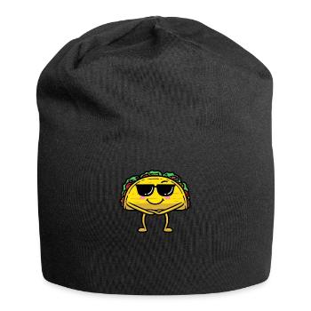 Taco Emoticon Sonnenbrille - Jersey-Beanie - Schwarz - Vorne