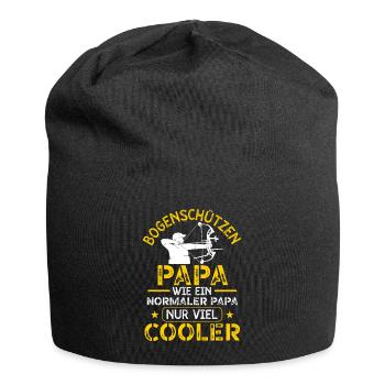 Bogenschützen Papa Bogenschießen - Jersey-Beanie - Schwarz - Vorne