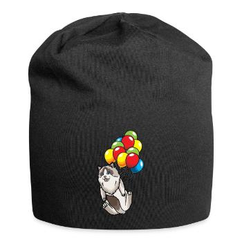 Ragdoll Katze Luftballons Katzenliebhaber - Jersey-Beanie - Schwarz - Vorne