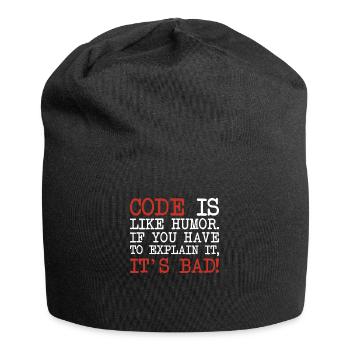 Code Explanation Coder Engineer Software Developer - Jersey Beanie - black - Front