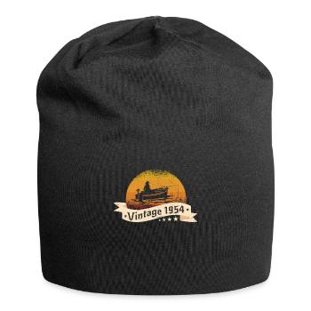 Angler Jahrgang 1954 Geburtstag Angelboot - Jersey-Beanie - Schwarz - Vorne
