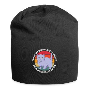 British Shorthair Dad Cats Gift - Jersey Beanie - black - Front