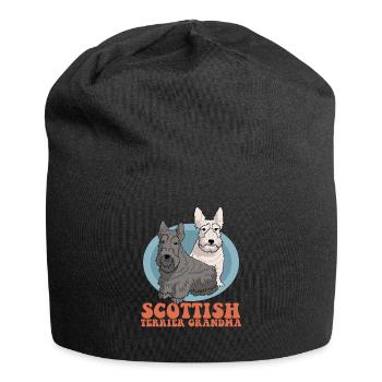 Scottish Terrier Grandma | Hundebesitzer Geschenk - Jersey-Beanie - Schwarz - Vorne