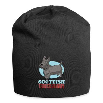 Scottish Terrier Grandpa | Hundebesitzer Geschenk - Jersey-Beanie - Schwarz - Vorne