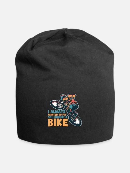 BMX bikers who like to show their tricks - Jersey Beanie - black