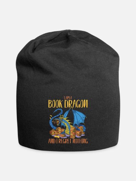 Bookish Bookaholic Ich liebe Bücher Mehr Bücher le - Jersey-Beanie - Schwarz