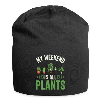 Entspannen und abschalten Blumen pflanzen und ernt - Jersey-Beanie - Schwarz - Vorne