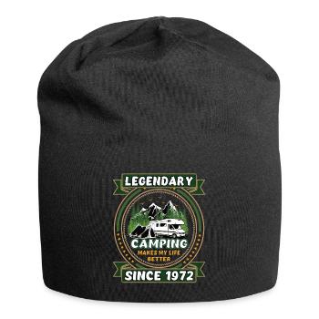Legendär seit 1972 Camping Geschenk Geburtsjahr - Jersey-Beanie - Schwarz - Vorne