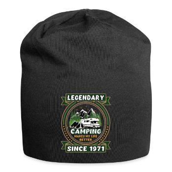 Legendär seit 1971 Camping Geschenk Geburtsjahr - Jersey-Beanie - Schwarz - Vorne