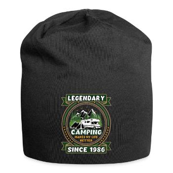 Legendär seit 1986 Camping Geschenk Geburtsjahr - Jersey-Beanie - Schwarz - Vorne