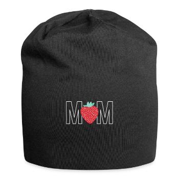 Maman Fraise Chemise Cadeau Fête des Mères - Bonnet en jersey - noir - Devant