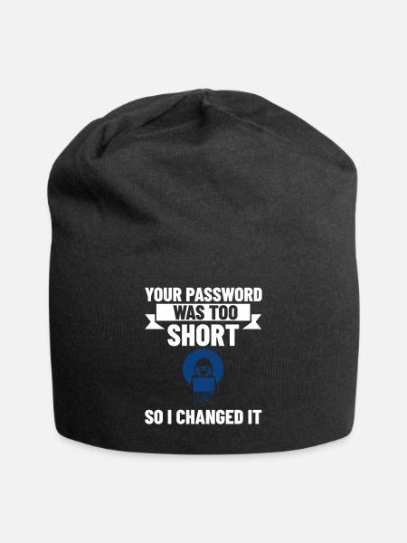 Passwort Hacker Sicherheit Computer Hacking - Jersey-Beanie - Schwarz