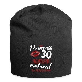 30 year old girl 30 bday Princess 30 birthday - Jersey Beanie - black - Front