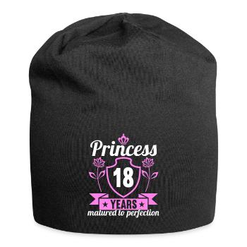 18 ans fille 18 bday Princesse 18 anniversaire - Bonnet en jersey - noir - Devant