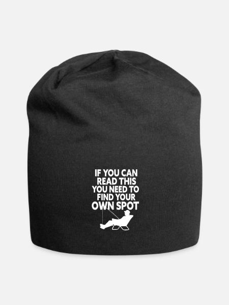 Angler Fischer Angeln Fischen Angelrute Geschenk - Jersey-Beanie - Schwarz
