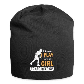 Basketball féminin Essayez de suivre le rythme - Bonnet en jersey - noir - Devant