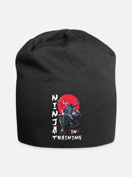 Ninja Geschenk Karate Ninjutsu Judo Samurai Japan - Jersey-Beanie - Schwarz