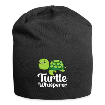 Turtle Tshirt Reptiles Children Men Women - Jersey Beanie - black - Front