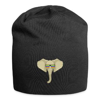 Elefant Geschenk Für Rüssel Afrika Wildnis Zoo - Jersey-Beanie - Schwarz - Vorne