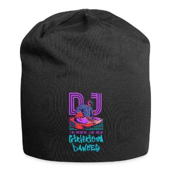 DJ Geschenk Musik Discjockey Disco Techno Rave - Jersey-Beanie - Schwarz - Vorne