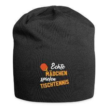 Tischtennis Geschenk Ping Pong Table Tennis - Jersey-Beanie - Schwarz - Vorne