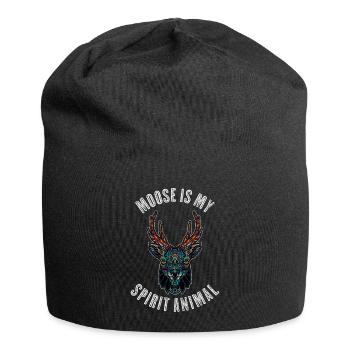 Moose Is My Spirit Animal Moose Gift - Jersey Beanie - black - Front