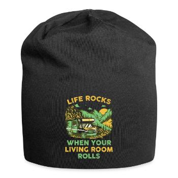 When Your Living Room Rolls Motorhome Gift - Jersey Beanie - black - Front
