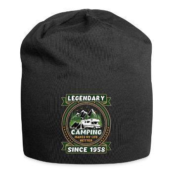 Legendär seit 1958 Camping Geschenk Geburtsjahr - Jersey-Beanie - Schwarz - Vorne