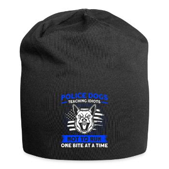 Deutscher Schäferhund Polizeihund Polizei Hund - Jersey-Beanie - Schwarz - Vorne