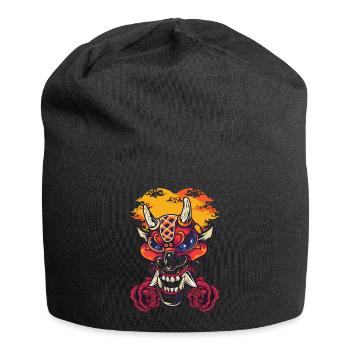 Masque du diable - Bonnet en jersey - noir - Devant