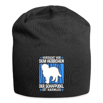 Schafpudel Herrchen zotthaariger Hütepudel - Jersey-Beanie - Schwarz - Vorne