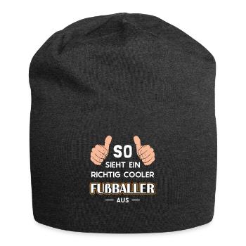 So sieht ein cooler Fußballer aus Fußballspieler - Jersey-Beanie - Anthrazit - Vorne