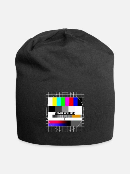 Testbild Sendeschluss 80er 90er Jahre Party Kostüm - Jersey-Beanie - Schwarz