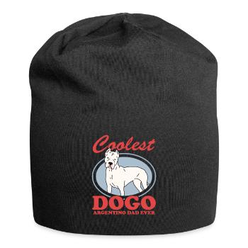 Dogo Argentino Papa | Cadeau de propriétaire de chien de chien - Bonnet en jersey - noir - Devant