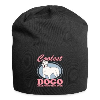 Dogo Argentino Maman | Cadeau de propriétaire de chien de chien - Bonnet en jersey - noir - Devant