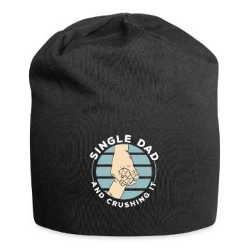 Single father and the best father of all - Jersey Beanie - black - Front