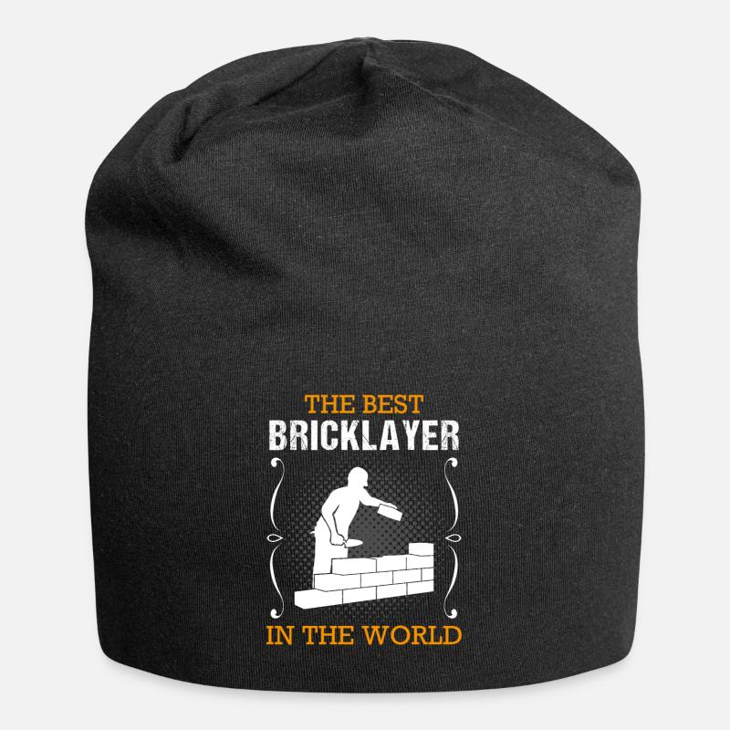 Maurer Bauhandwerker Beruf Ausbildung Geschenk - Jersey-Beanie - Schwarz