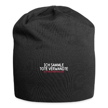 Ich Sammle Tote Verwandte (Ich Bin Ahnenforscher) - Jersey-Beanie - Schwarz - Vorne