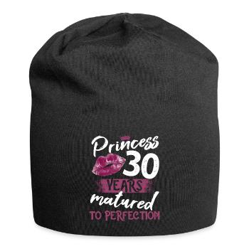 30 year old girl 30 bday Princess 30 birthday - Jersey Beanie - black - Front
