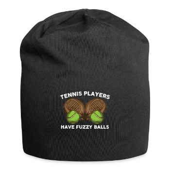 Tennis Players Have Fuzzy Balls Tennis Gift - Jersey Beanie - black - Front